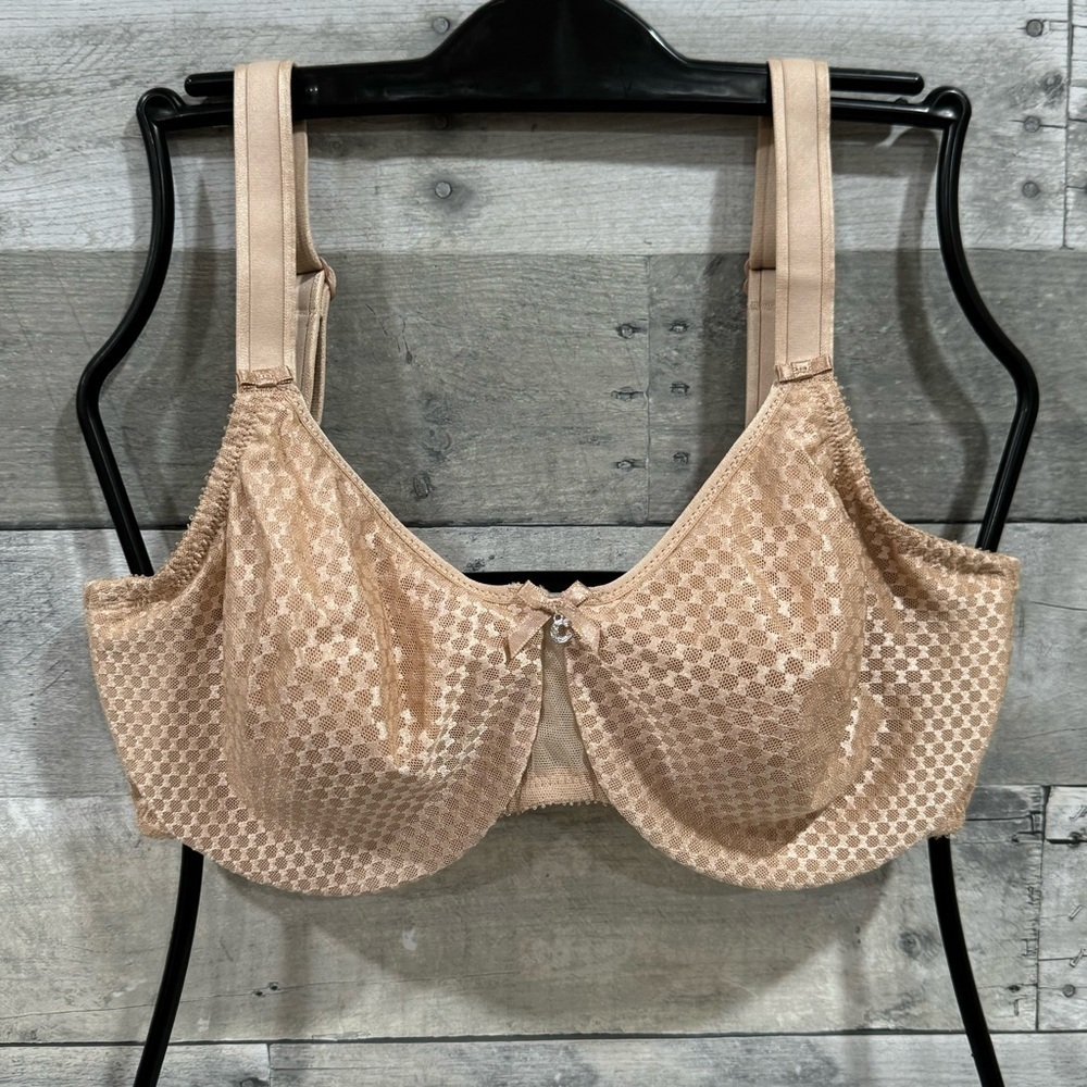 CHANTELLE C Magnifique Nouveau Full Coverage Underwire Bra - Nude - Sz - 34DDD